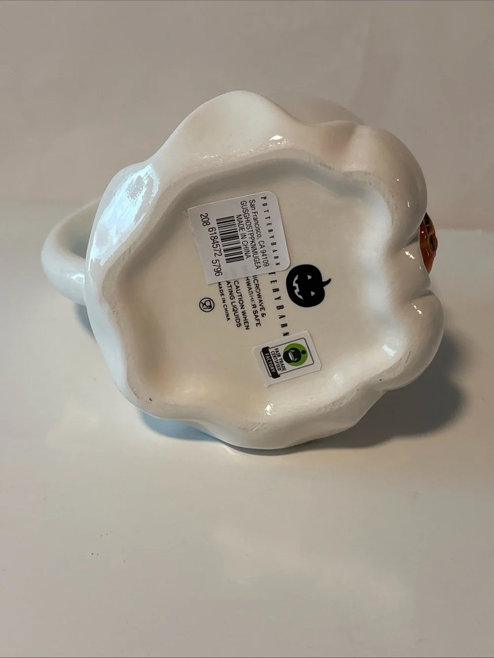 Pottery Barn 25 oz Ghost Stoneware Mug New